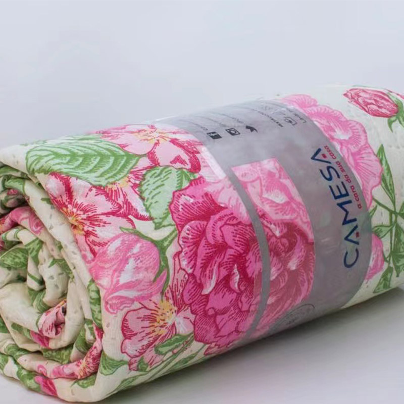 003-Ultrasonic Rose Printed Mykt sengeteppe