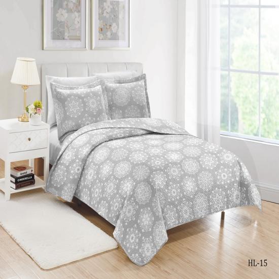 2023 trykt quiltsett Paisley King Size sengeteppesett