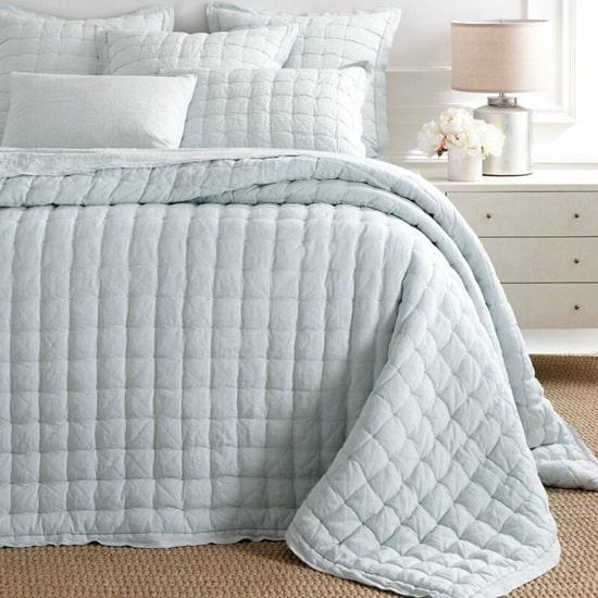 cxmicrotex Luksuriøs ekte søm Forvasket mikrofiberbrodert quiltsett