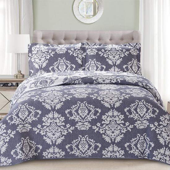 cxmicrotex Damask Lilla Sengetøy Jacquard Quilt Sett