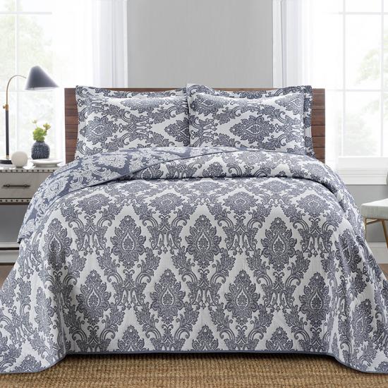 cxmicrotex Damask Jacquard Sengetepper Quiltet Sengesett