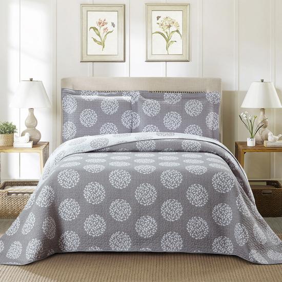 cxmicrotex Full Queen Grey Jacquard Sengesett