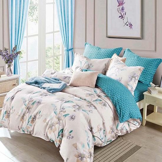 Moderne Elegant Blomster Dynetrekk Dynesett